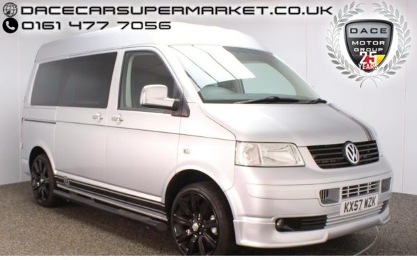Used 2007 SILVER VOLKSWAGEN TRANSPORTER MOTORHOME 2.5 T30 SWB TDI 4WD 1DR LEATHER SEATS REAR CAMERA 129 BHP 4X4 (reg. 2007-11-26) for sale in Stockport