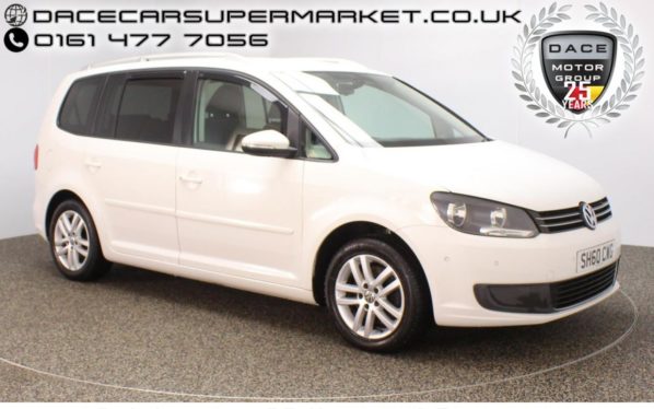 Used 2010 WHITE VOLKSWAGEN TOURAN MPV 2.0 SE TDI 5DR 7 SEATS 142 BHP (reg. 2010-11-12) for sale in Stockport