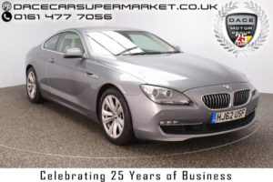 Used 2012 GREY BMW 6 SERIES Coupe 3.0 640D SE 2DR AUTO 309 BHP PRO SAT NAV HEATED LEATHER (reg. 2012-09-20) for sale in Stockport