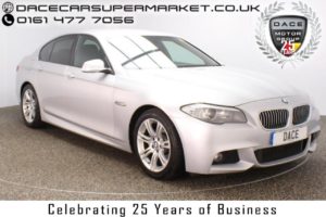Used 2012 SILVER BMW 5 SERIES Saloon 2.0 520D M SPORT 4DR AUTO SAT NAV HEATED LEATHER 181 BHP (reg. 2012-09-29) for sale in Stockport