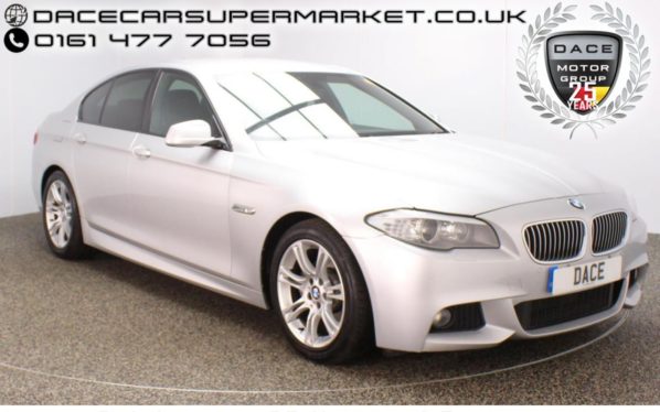 Used 2012 SILVER BMW 5 SERIES Saloon 2.0 520D M SPORT 4DR AUTO SAT NAV HEATED LEATHER 181 BHP (reg. 2012-09-29) for sale in Stockport