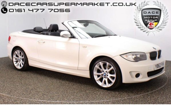Used 2012 WHITE BMW 1 SERIES Convertible 2.0 118I EXCLUSIVE EDITION 2DR 141 BHP LEATHER BLUETOOTH (reg. 2012-12-24) for sale in Stockport