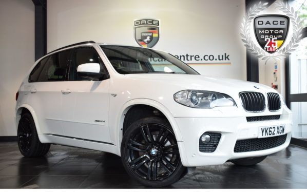 Used 2012 WHITE BMW X5 Estate 3.0 XDRIVE30D M SPORT 5DR AUTO 241 BHP full service history (reg. 2012-10-08) for sale in Bolton