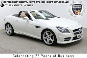 Used 2012 WHITE MERCEDES-BENZ SLK Convertible 2.1 SLK250 CDI BLUEEFFICIENCY AMG SPORT 2d AUTO 204 BHP (reg. 2012-10-24) for sale in Manchester