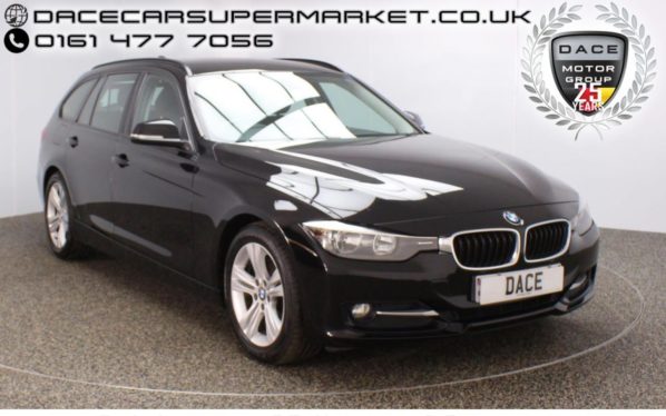 Used 2013 BLACK BMW 3 SERIES Estate 2.0 316D SPORT TOURING 5DR 114 BHP (reg. 2013-05-24) for sale in Stockport