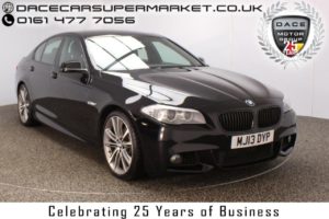 Used 2013 BLACK BMW 5 SERIES Saloon 2.0 520D M SPORT 4DR AUTO SAT NAV HEATED LEATHER SEATS 181 BHP (reg. 2013-05-31) for sale in Stockport