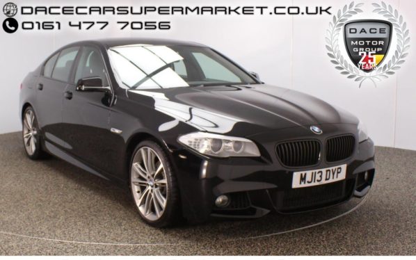 Used 2013 BLACK BMW 5 SERIES Saloon 2.0 520D M SPORT 4DR AUTO SAT NAV HEATED LEATHER SEATS 181 BHP (reg. 2013-05-31) for sale in Stockport