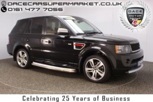 Used 2013 BLACK LAND ROVER RANGE ROVER SPORT Estate 3.0 SDV6 HSE RED 5DR SAT NAV HEATED LEATHER 255 BHP (reg. 2013-01-30) for sale in Stockport