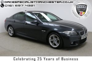Used 2013 GREY BMW 5 SERIES Saloon 2.0 520D M SPORT 4d 181 BHP (reg. 2013-12-23) for sale in Manchester