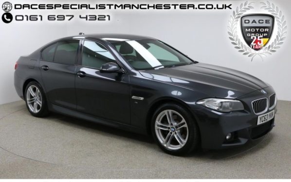 Used 2013 GREY BMW 5 SERIES Saloon 2.0 520D M SPORT 4d 181 BHP (reg. 2013-12-23) for sale in Manchester