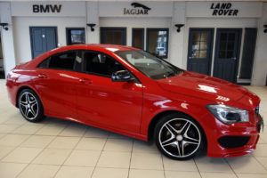 Used 2013 RED MERCEDES-BENZ CLA Coupe 2.1 CLA220 CDI AMG SPORT 4d AUTO 170 BHP (reg. 2013-05-22) for sale in Hazel Grove