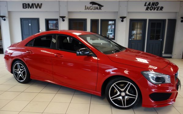 Used 2013 RED MERCEDES-BENZ CLA Coupe 2.1 CLA220 CDI AMG SPORT 4d AUTO 170 BHP (reg. 2013-05-22) for sale in Hazel Grove