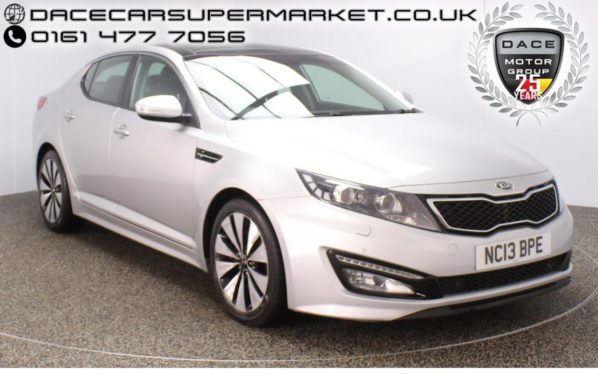 Used 2013 SILVER KIA OPTIMA Saloon 1.7 3 CRDI 4DR AUTO SAT NAV HEATED LEATHER REAR CAM 1 OWNER 134 BHP (reg. 2013-03-13) for sale in Stockport