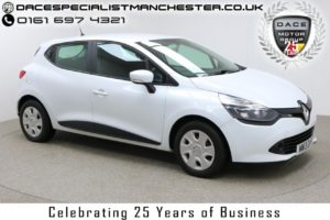 Used 2013 WHITE RENAULT CLIO Hatchback 1.1 EXPRESSION 16V 5d 75 BHP (reg. 2013-07-11) for sale in Manchester