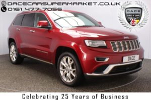Used 2014 RED JEEP GRAND CHEROKEE Estate 3.0 V6 CRD SUMMIT 5DR AUTO SERVICE HISTORY PANORAMIC ROOF 247 BHP (reg. 2014-07-31) for sale in Stockport