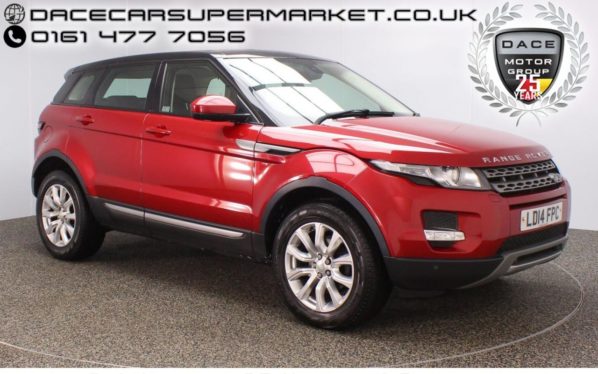 Used 2014 RED LAND ROVER RANGE ROVER EVOQUE Estate 2.2 SD4 PURE TECH 5DR AUTO SAT NAV HEATED LEATHER SEATS 190 BHP (reg. 2014-04-17) for sale in Stockport