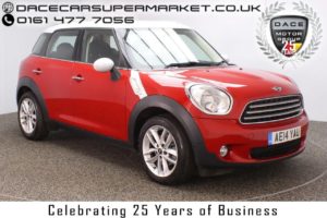 Used 2014 RED MINI COUNTRYMAN Hatchback 1.6 COOPER D 5DR CHILI PACK HALF LEATHER PARKING SENSOR  1 OWNER 112 BHP (reg. 2014-03-17) for sale in Stockport