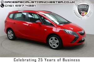 Used 2014 RED VAUXHALL ZAFIRA TOURER MPV 2.0 EXCLUSIV CDTI 5d AUTO 162 BHP (reg. 2014-12-01) for sale in Manchester