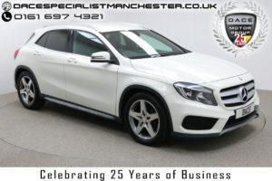 Used 2014 WHITE MERCEDES-BENZ GLA-CLASS Estate 2.1 GLA200 CDI AMG LINE 5d 136 BHP (reg. 2014-10-07) for sale in Manchester