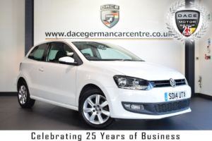 Used 2014 WHITE VOLKSWAGEN POLO Hatchback 1.4 MATCH EDITION 3DR 83 BHP full service history (reg. 2014-03-31) for sale in Bolton