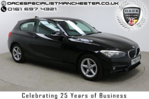 Used 2015 BLACK BMW 1 SERIES Hatchback 1.5 116D ED PLUS 3d 114 BHP (reg. 2015-12-08) for sale in Manchester