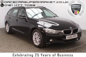 Used 2015 BLACK BMW 3 SERIES Estate 2.0 320D EFFICIENTDYNAMICS BUSINESS TOURING 5DR 161 BHP SAT NAV HEATED LEATHER 1 OWNER FULL SERVICE HISTORY (reg. 2015-09-04) for sale in Stockport