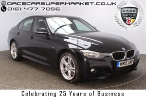 Used 2015 BLACK BMW 3 SERIES Saloon 3.0 335D XDRIVE M SPORT 4DR AUTO SAT NAV LEATHER SEATS 309 BHP (reg. 2015-06-19) for sale in Stockport