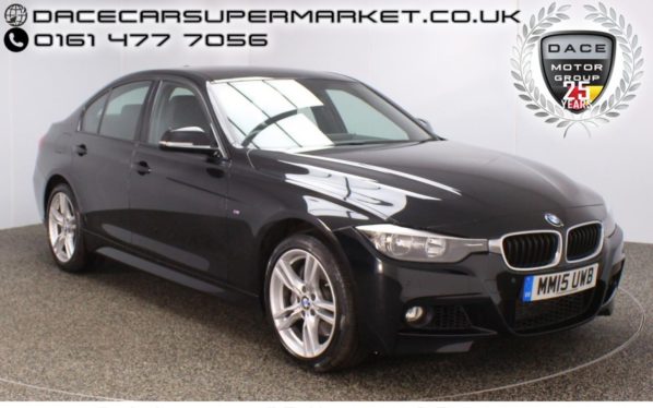 Used 2015 BLACK BMW 3 SERIES Saloon 3.0 335D XDRIVE M SPORT 4DR AUTO SAT NAV LEATHER SEATS 309 BHP (reg. 2015-06-19) for sale in Stockport