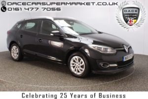 Used 2015 BLACK RENAULT MEGANE Estate 1.5 EXPRESSION PLUS ENERGY DCI S/S BLUETOOTH CRUISE FREE ROAD TAX (reg. 2015-03-17) for sale in Stockport