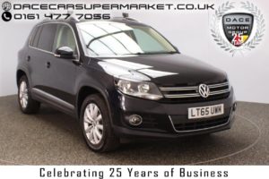 Used 2015 BLACK VOLKSWAGEN TIGUAN Estate 2.0 MATCH TDI BLUEMOTION TECH 4MOTION PAN ROOF DSG SAT NAV HEATED LEATHER 1 OWNER 148 BHP (reg. 2015-09-09) for sale in Stockport