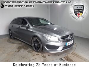 Used 2015 GREY MERCEDES-BENZ CLA Estate 2.1 CLA220 CDI AMG SPORT 5d AUTO 174 BHP (reg. 2015-05-14) for sale in Manchester