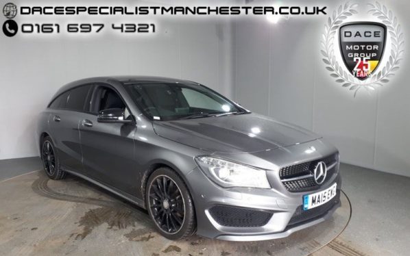 Used 2015 GREY MERCEDES-BENZ CLA Estate 2.1 CLA220 CDI AMG SPORT 5d AUTO 174 BHP (reg. 2015-05-14) for sale in Manchester