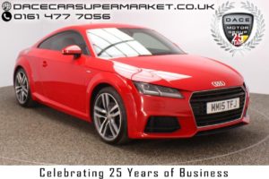 Used 2015 RED AUDI TT Coupe 2.0 TDI ULTRA S LINE 2DR 1 OWNER SAT NAV HALF LEATHER 182 BHP (reg. 2015-06-26) for sale in Stockport