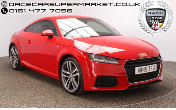 Used 2015 RED AUDI TT Coupe 2.0 TDI ULTRA S LINE 2DR 1 OWNER SAT NAV HALF LEATHER 182 BHP (reg. 2015-06-26) for sale in Stockport