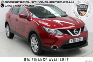Used 2015 RED NISSAN QASHQAI Hatchback 1.5 DCI ACENTA PLUS 5d 108 BHP (reg. 2015-04-29) for sale in Manchester
