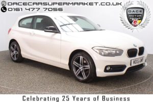 Used 2015 WHITE BMW 1 SERIES Hatchback 1.6 118I SPORT 3DR 134 BHP FULL SERVICE HISTORY 1 OWNER (reg. 2015-06-29) for sale in Stockport