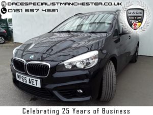 Used 2016 BLACK BMW 2 Series GRAN TOURER MPV 1.5 218I SPORT GRAN TOURER 5d 134 BHP (reg. 2016-02-11) for sale in Manchester
