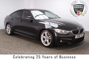Used 2016 BLACK BMW 4 SERIES GRAN COUPE Coupe 3.0 430D M SPORT 4DR AUTO SAT NAV HEATED LEATHER 255 BHP (reg. 2016-04-30) for sale in Stockport