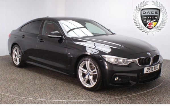Used 2016 BLACK BMW 4 SERIES GRAN COUPE Coupe 3.0 430D M SPORT 4DR AUTO SAT NAV HEATED LEATHER 255 BHP (reg. 2016-04-30) for sale in Stockport