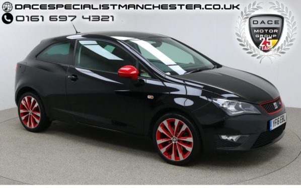 Used 2016 BLACK SEAT IBIZA Hatchback 1.2 TSI FR RED EDITION TECHNOLOGY 3d 109 BHP (reg. 2016-07-28) for sale in Manchester