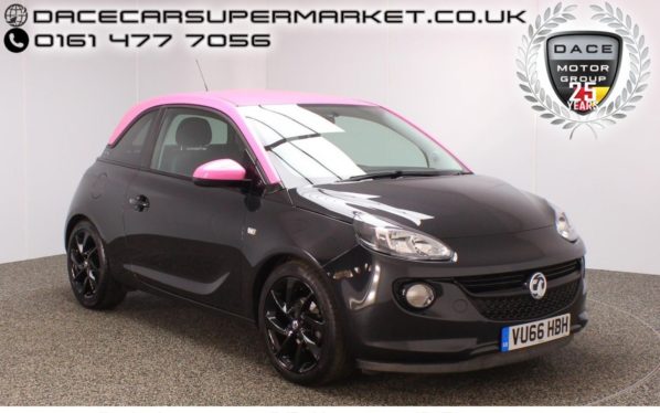 Used 2016 BLACK VAUXHALL ADAM Hatchback 1.2 ENERGISED 3DR 69 BHP FULL SERVICE HISTORY 1 OWNER (reg. 2016-09-01) for sale in Stockport