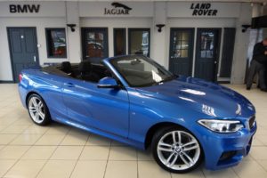 Used 2016 BLUE BMW 2 SERIES Convertible 1.5 218I M SPORT 2d 134 BHP (reg. 2016-05-12) for sale in Hazel Grove