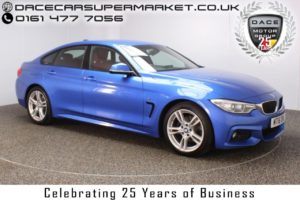 Used 2016 BLUE BMW 4 SERIES GRAN COUPE Coupe 2.0 420D M SPORT GRAN COUPE 4DR AUTO SAT NAV HEATED LEATHER 1 OWNER 188 BHP (reg. 2016-04-27) for sale in Stockport
