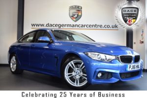 Used 2016 BLUE BMW 4 SERIES Coupe 2.0 420D M SPORT GRAN COUPE 4DR AUTO 188 BHP full service history (reg. 2016-04-29) for sale in Bolton