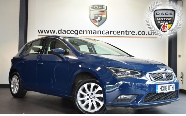 Used 2016 BLUE SEAT LEON Hatchback 1.6 TDI SE TECHNOLOGY 5DR 110 BHP full service history (reg. 2016-03-04) for sale in Bolton