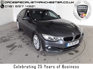 Used 2016 GREY BMW 4 SERIES GRAN COUPE Coupe 2.0 420I SE GRAN COUPE 4d AUTO 181 BHP (reg. 2016-08-08) for sale in Manchester