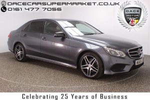 Used 2016 GREY MERCEDES-BENZ E CLASS Saloon 2.1 E220 BLUETEC AMG NIGHT EDITION 4DR AUTO 174 BHP SAT NAV 1 OWNER (reg. 2016-02-11) for sale in Stockport