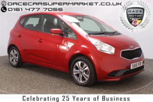 Used 2016 RED KIA VENGA Hatchback 1.4 2 ISG 5DR 89 BHP BLUETOOTH 1 OWNER (reg. 2016-03-30) for sale in Stockport