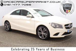 Used 2016 WHITE MERCEDES-BENZ CLA Coupe 2.1 CLA 200 D SPORT 4DR HALF LEATHER ACTIVE PARK ASSIST 134 BHP (reg. 2016-04-30) for sale in Stockport