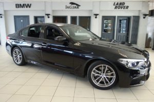 Used 2017 BLACK BMW 5 SERIES Saloon 2.0 520D M SPORT 4d AUTO 188 BHP (reg. 2017-05-31) for sale in Hazel Grove